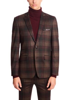 Men's Plaid Suit Separate Jacket