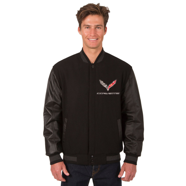 C7 Corvette Reversible Wool and Leather Jacket