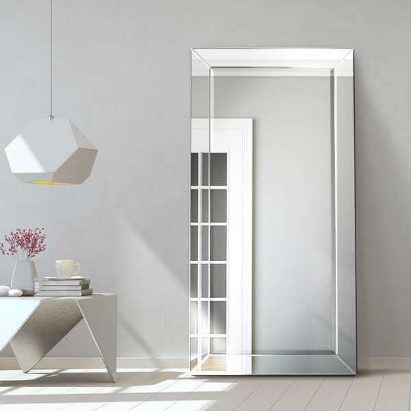 Moderno Clear 80 x 40-Inch Beveled Rectangle Floor Mirror