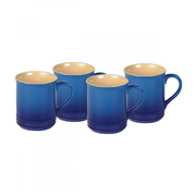 Chasseur La Cuisson Mug 4-Piece Set 350ml | Blue