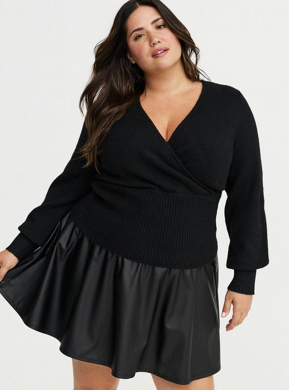 Vegan Cashmere Surplice Sweater