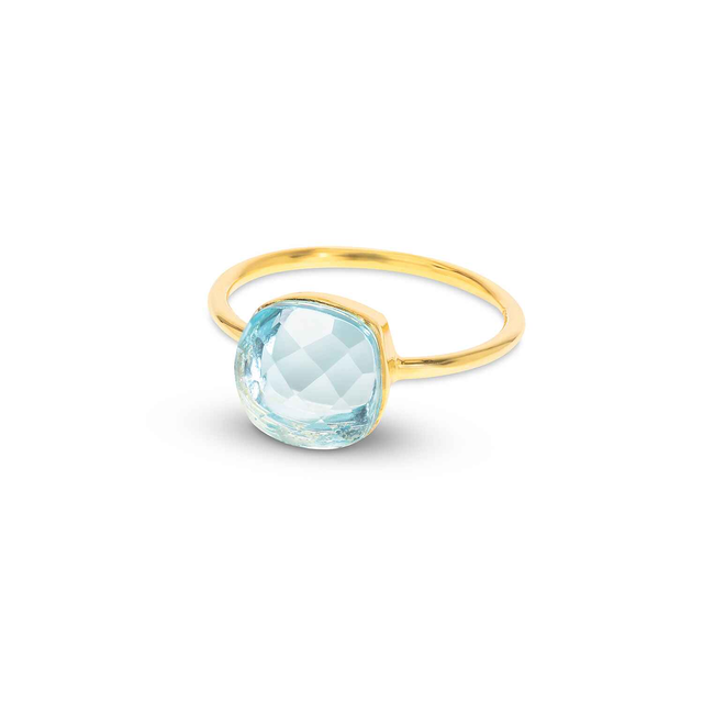 Sophia Blue Topaz Gold Ring
