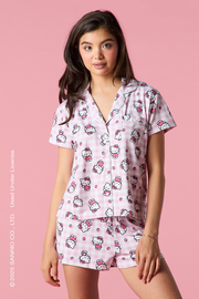 Hello Kitty® Button-Up Top & Short Pajama Set
