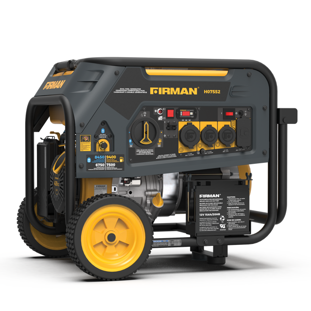 Dual Fuel Portable Generator 7500W Electric Start 120/240V