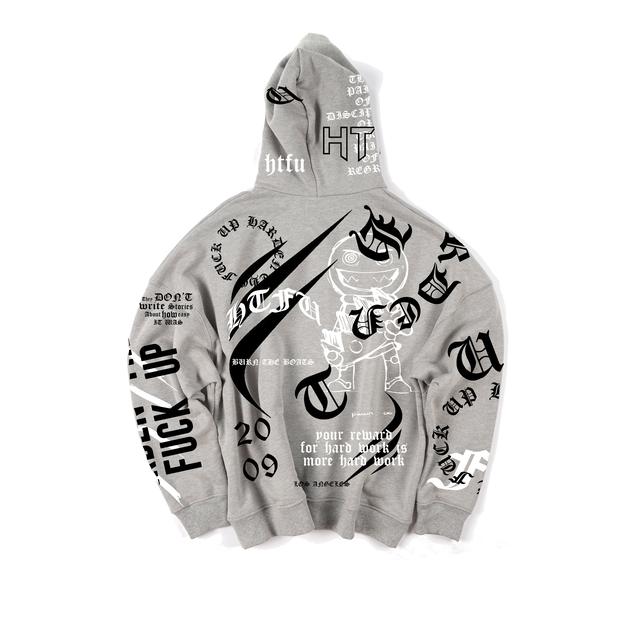 Stencil Phantom Hoodie - Heather Grey French Terry