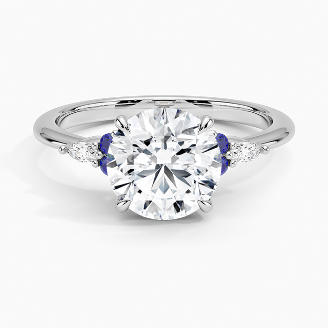 18K White Gold Nadia Sapphire and Diamond Ring