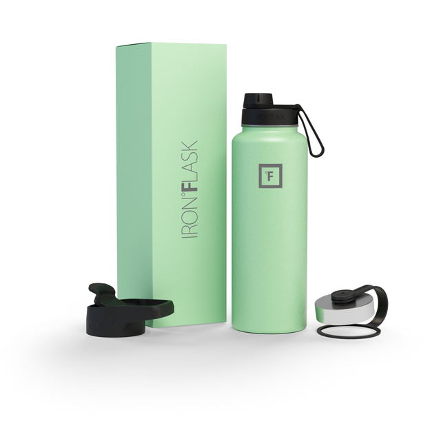 40 Oz Wide Mouth Water Bottle with Spout Lid