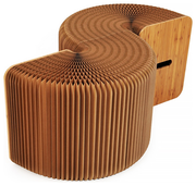 Modern Extension-Type Entryway Bench Natural Dining Bench, Brown Paper