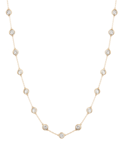 CLEMENCE, 7.50 CARAT 15 STONE STRAND NECKLACE, GOLD