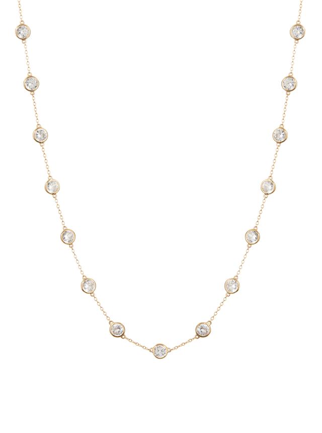 CLEMENCE, 7.50 CARAT 15 STONE STRAND NECKLACE, GOLD