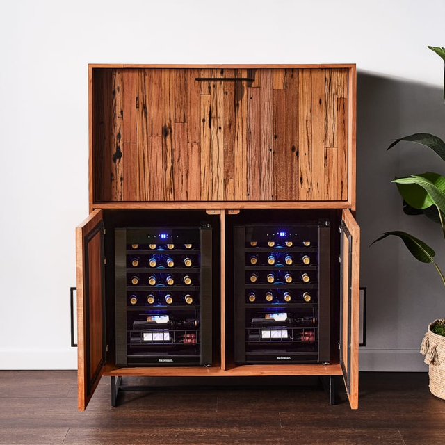 Hideaway Bar Cabinet With Compressor Beverage Center