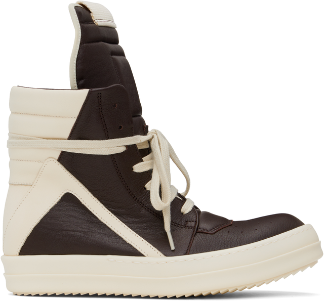 Brown & Off-White Hollywood Geobasket Sneakers
