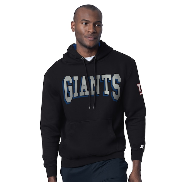 Men's Starter Black New York Giants Thursday Night Gridiron Hoodie