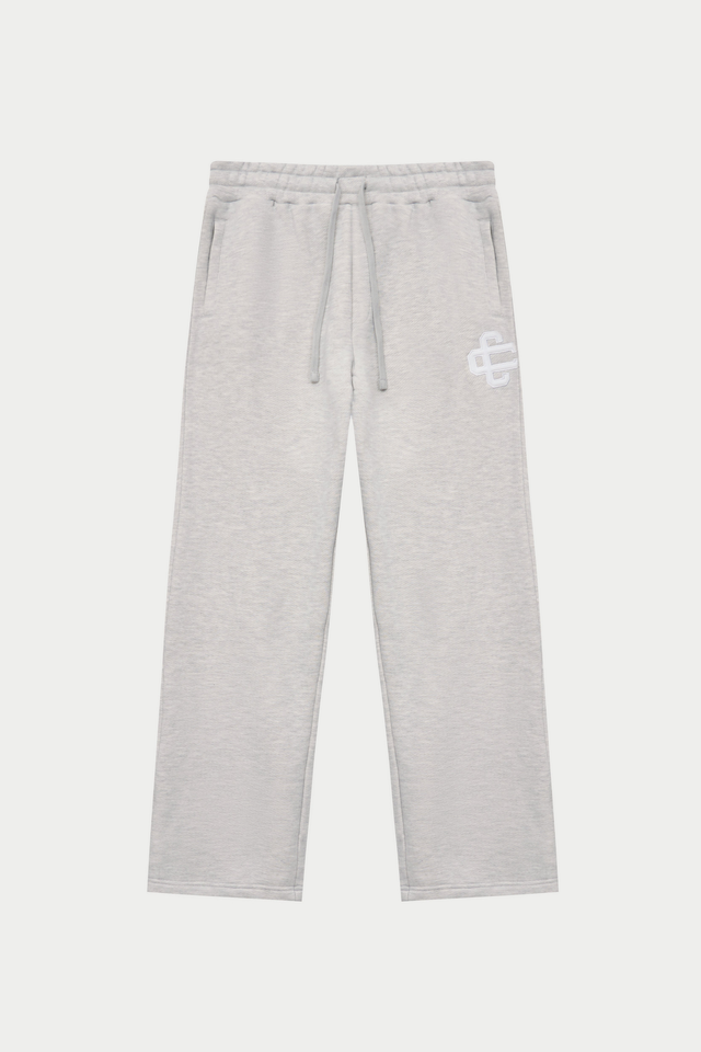 HEAVYWEIGHT EMBLEM APPLIQUE JOGGERS - GREY MARL