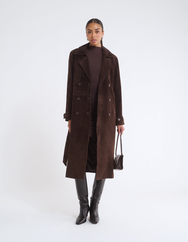 Kennedy Trench | Espresso Suede