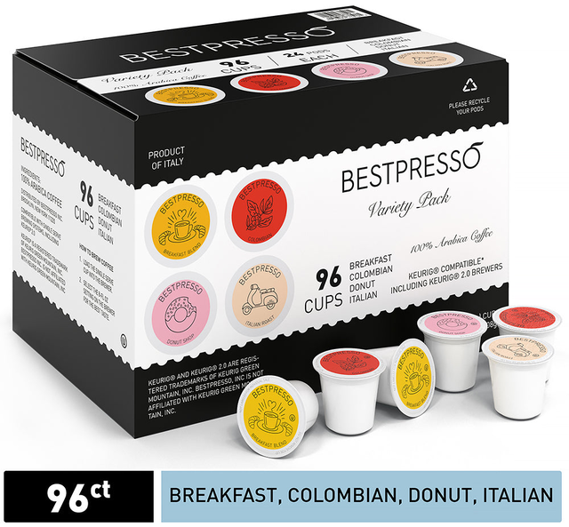 Variety Pack - 96 Count (Compatible with 2.0 Keurig Brewers)