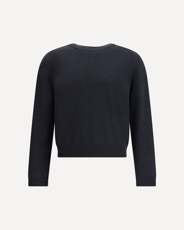 True Roundneck in Off Black Rustic Merino