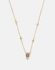 14ct Gold-Plated Star Stone Pendant Necklace