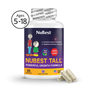 NuBest Tall, Powerful Growth for Kids & Teens (5+), Non-Milk Drinkers, 60 Capsules