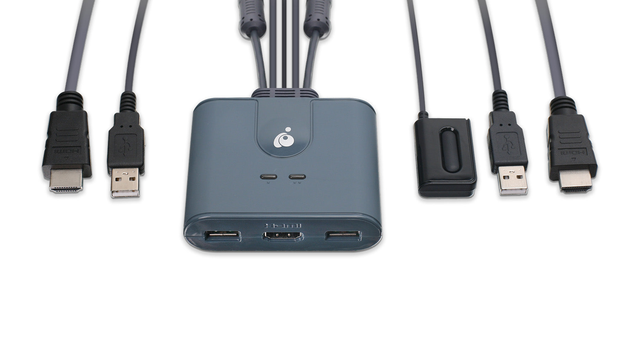 2-Port HDMI KVM Switch with HDMI and USB Connections