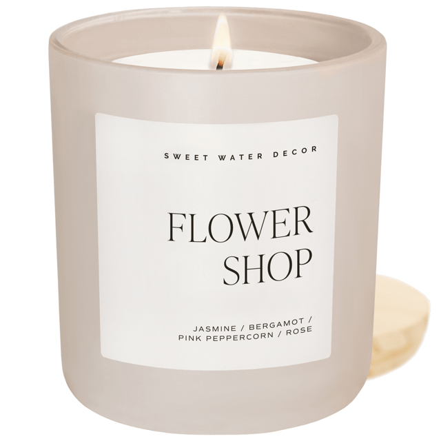 Flower Shop Soy Candle - Tan Matte Jar - 15 oz