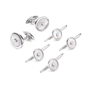 Oval Cufflinks & Dress Shirt Studs Set