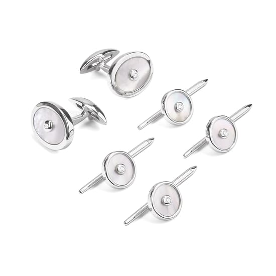 Oval Cufflinks & Dress Shirt Studs Set