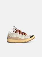 'CURB' WHITE LEATHER BLEND SNEAKERS