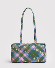 Nylon Bowler Bag - Green Star Plaid