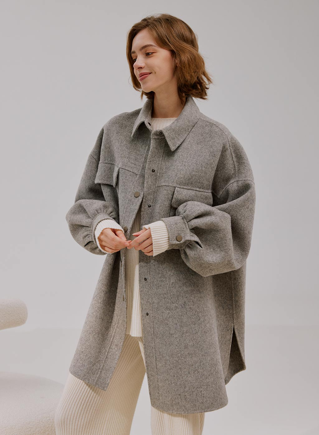 Oversized Wool-Cashmere Jacket