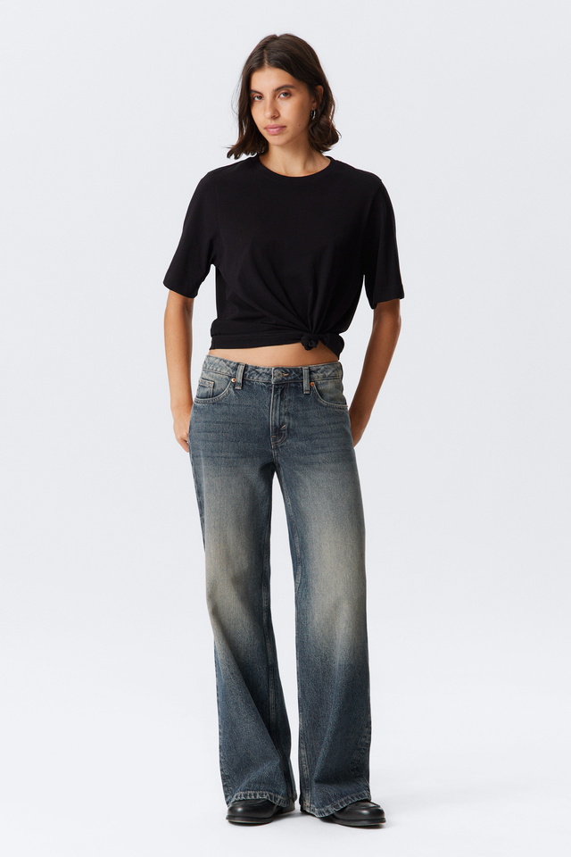 Imoo Low Rise Loose Wide Leg Jeans