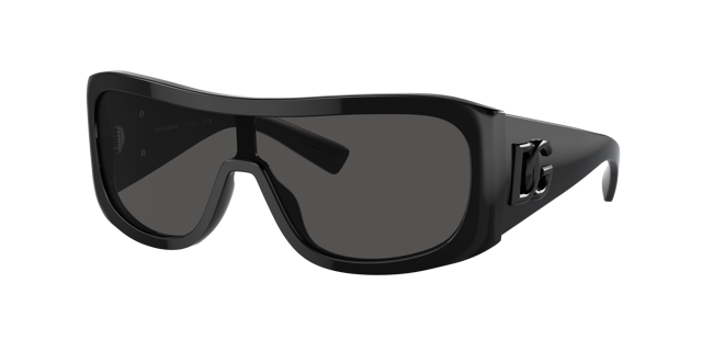 DOLCE&GABBANA DG4454 Black - Men Luxury Sunglasses, Dark Grey Lens