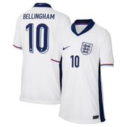 England Nike Home Stadium Shirt 2024 - Kids with Bellingham 10 printing