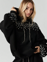 MISSGUIDED Embellished Hoodie With Rhinestone Details