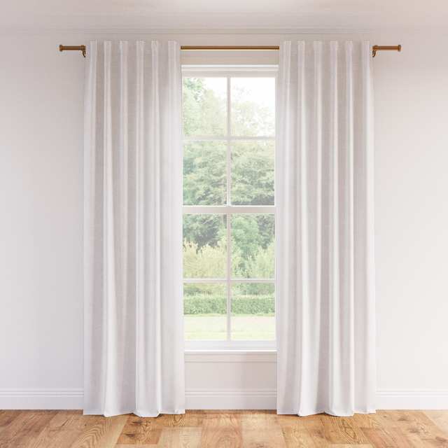 Linen Curtain, Optic White Linen, 50" x 84", Unlined
