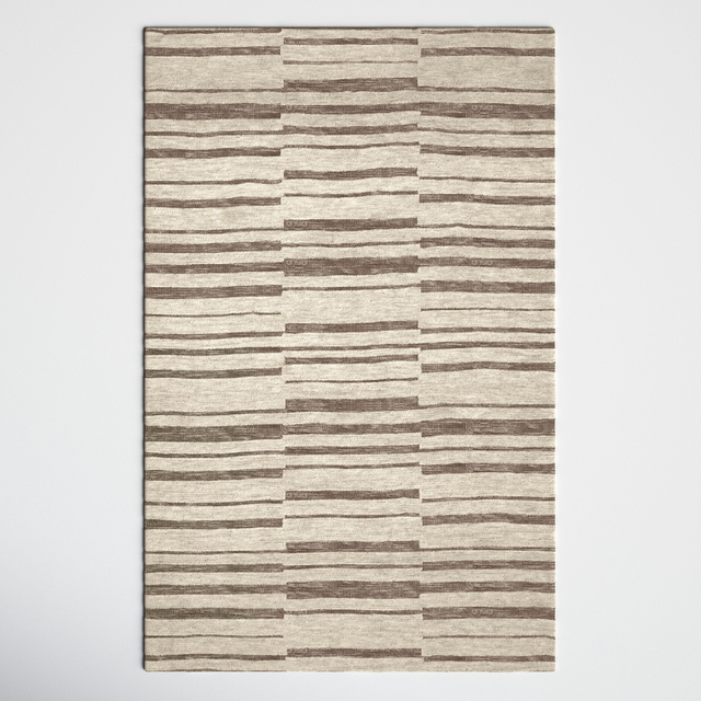 Gertie Striped Natural/Taupe Area Rug