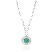 Luna Pendant Necklace - Silver - Engravable