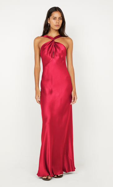 ELISIA TWIST MAXI DRESS - STRAWBERRY - 2