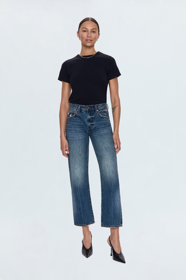Lexi Mid Rise Bowed Straight Jean - Artisan