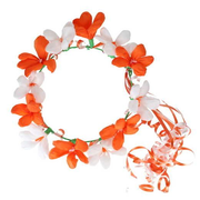 Turquoise and White Flower Crown