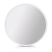Miroir rond avec cadre blanc