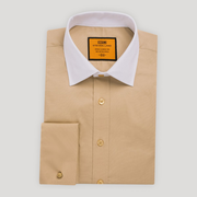 Poplin | French Cuff | 100% Cotton | Khaki