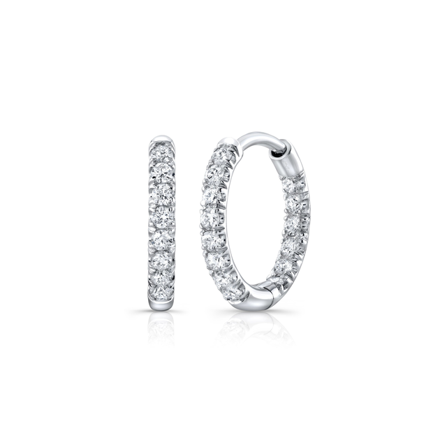 Audrey Inside Out Lab Diamond Pavé Huggies