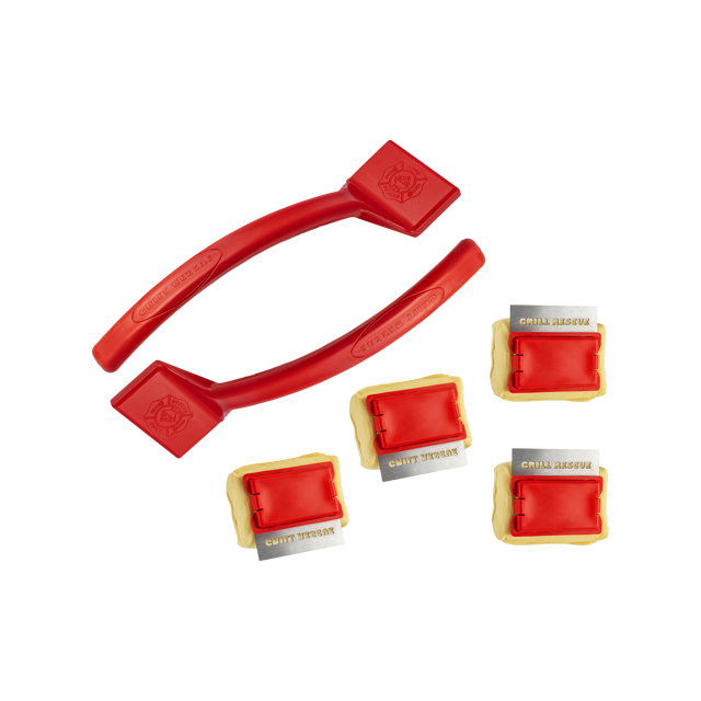 Double Up: 2 Handles + 4 Cleaning Heads (w/ Scraper)