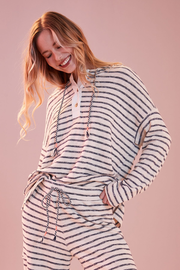 Sundry Henley Hoodie in Deep Navy