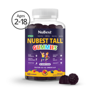 NuBest Tall Gummies for Ages 2+, No Added Sugar, 60 Vegan Gummies