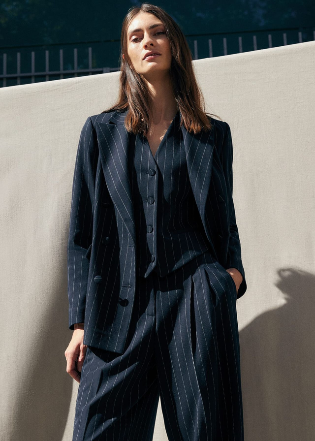 Pia Pinstripe Blazer