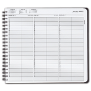 TimeScan 2 Col Wirebound Book - 15 Min, 7am-9pm w/extra hr