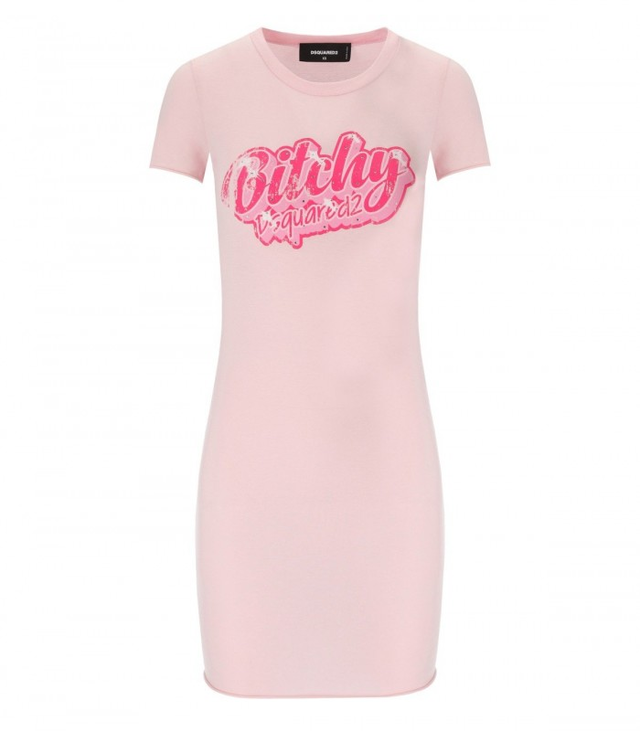 Dsquared2 Bitchy Pink T-Shirt Dress - Ferraris Boutique