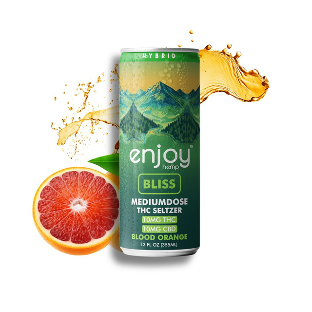 10mg THC + 10mg CBD Blood Orange Seltzer for Bliss (Hybrid) | Mediumdose